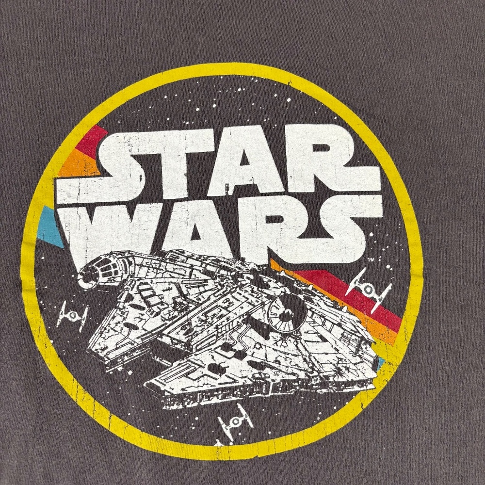 Star Wars, Millennium Falcon, T-Shirt, Retro/Classic, Gray, Size XL Fan favorite - Picture 2 of 11